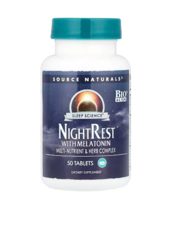 Source Naturals, NightRest™ With Melatonin, 50 Tablets