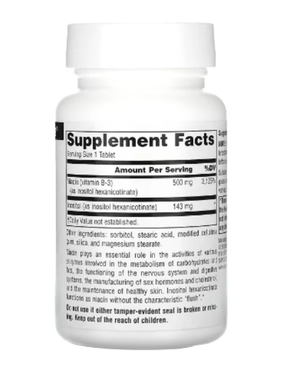 Source Naturals, No-Flush Niacin, 500 mg, 60 Tablets