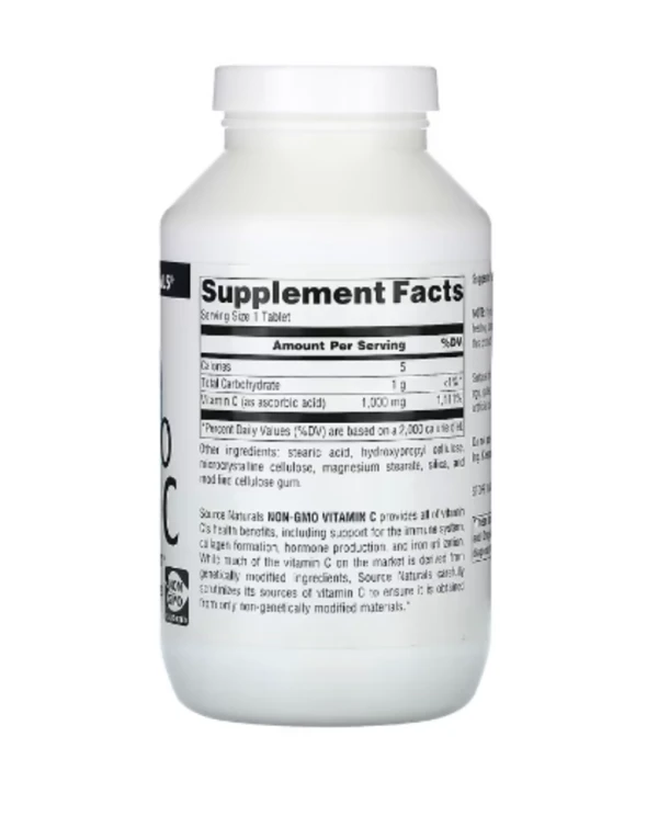 Source Naturals, Non-GMO Vitamin C, 1,000 mg, 240 Tablets
