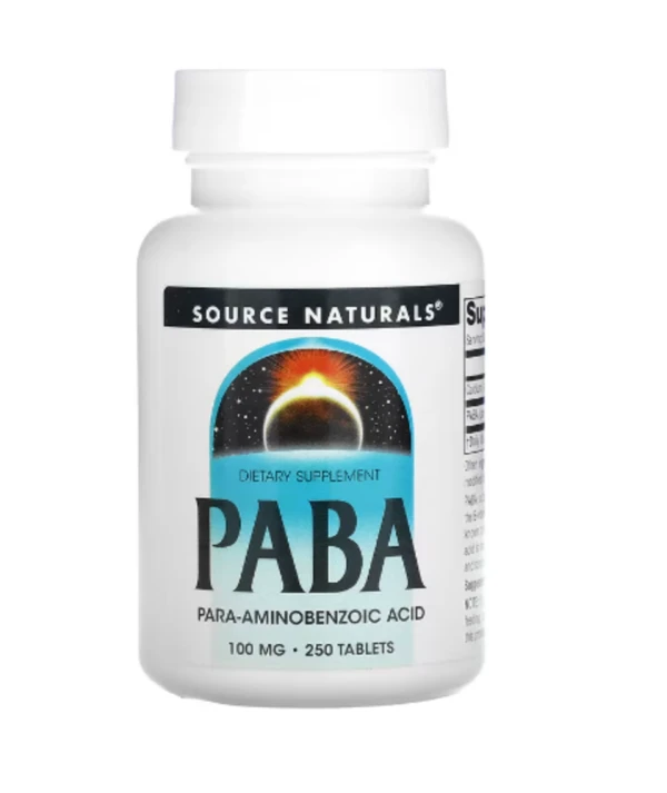 Source Naturals, PABA, 100 mg, 250 Tablets