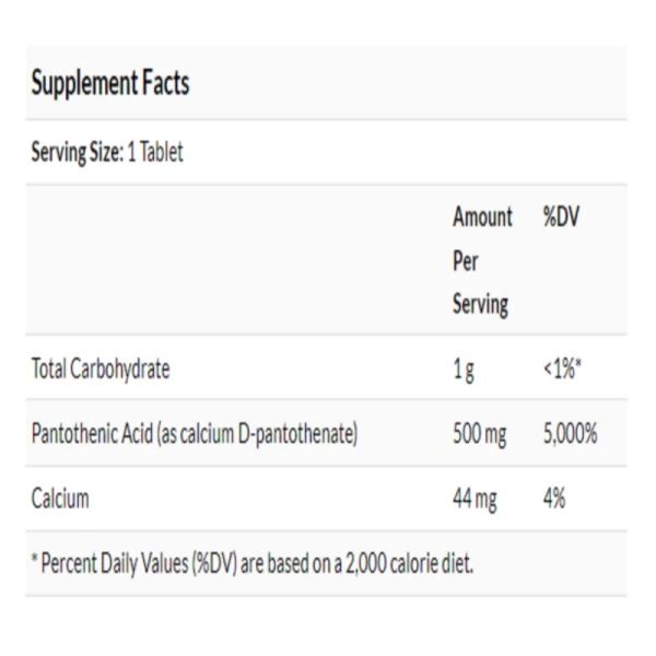 Source Naturals, Pantothenic Acid, 500 mg, 200 Tablets