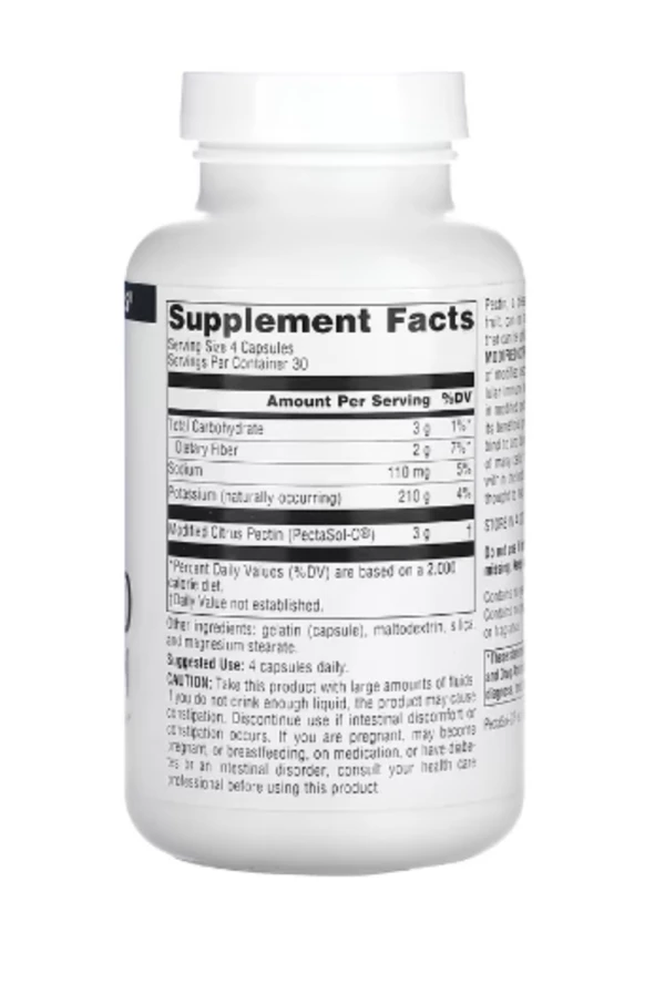 Source Naturals, PectImmune, Modified Citrus Pectin, 750 mg, 120 Capsules (187 mg per Capsule)