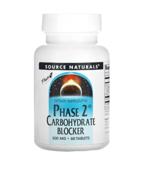 Source Naturals, Phase 2 Carbohydrate Blocker, 500 mg, 60 Tablets