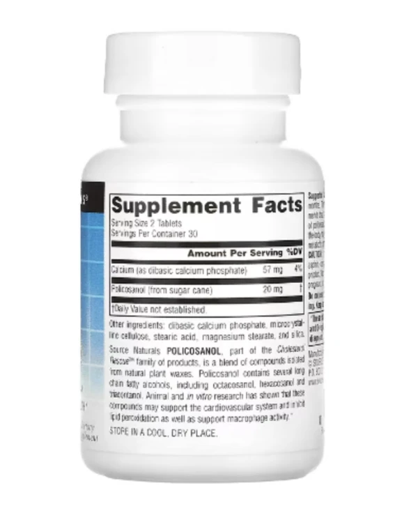 Source Naturals, Policosanol, 10 mg, 60 Tablets