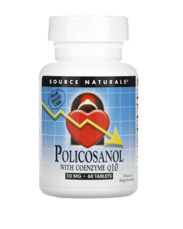 Source Naturals, Policosanol With Coenzyme Q10, 10 mg, 60 Tablets