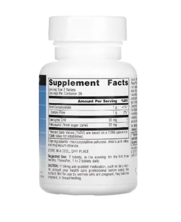 Source Naturals, Policosanol With Coenzyme Q10, 10 mg, 60 Tablets