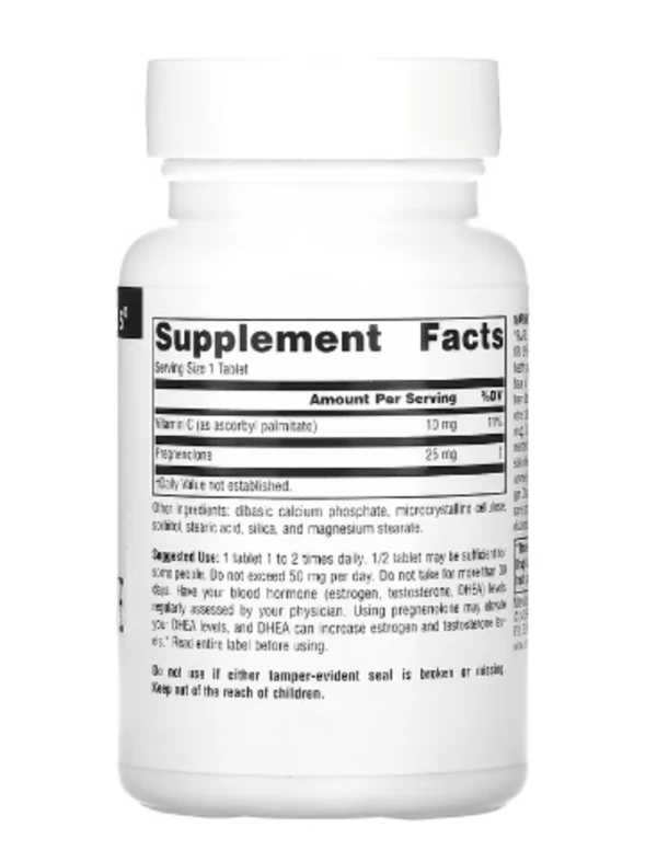 Source Naturals, Pregnenolone, 25 mg, 120 Tablets