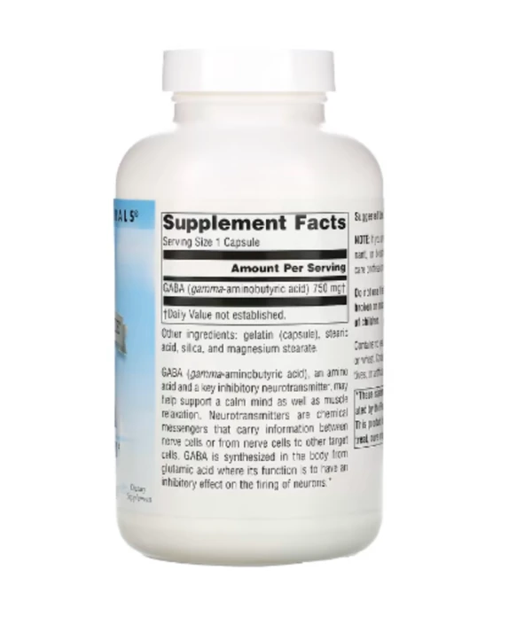 Source Naturals, Serene Science, GABA Calm Mind, 750 mg, 180 Capsules