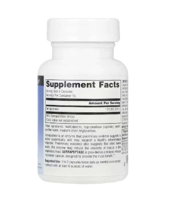 Source Naturals, Serrapeptase, 30 Capsule