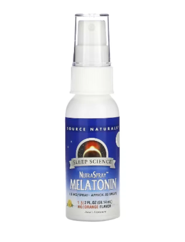 Source Naturals, Sleep Science, NutraSpray Melatonin, Orange, 1.5 mg, 2 fl oz (59.14 ml)