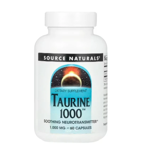 Source Naturals, Taurine 1000™, 1,000 mg, 60 Capsules