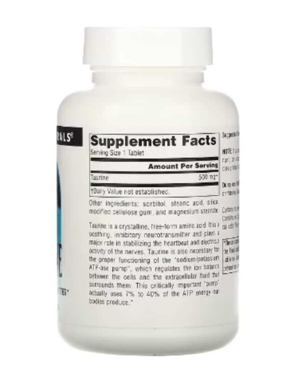 Source Naturals, Taurine, 500 mg, 120 Tablets