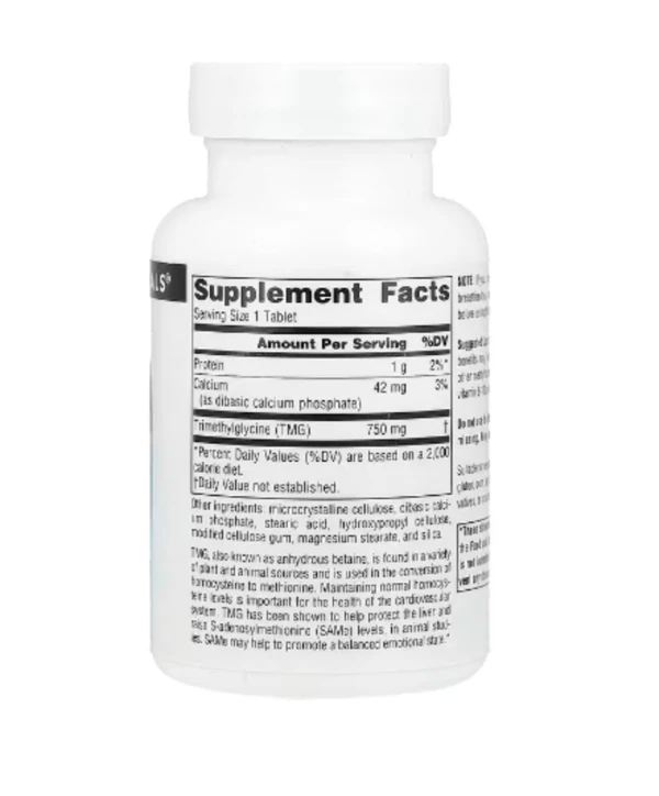 Source Naturals, TMG, 750 mg, 60 Tablets