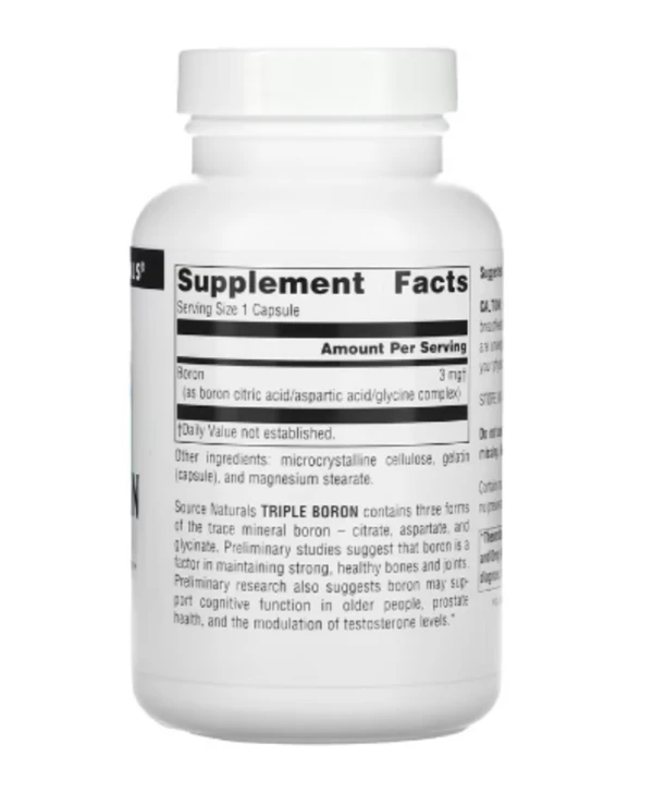 Source Naturals, Triple Boron, 3 mg, 200 Capsules