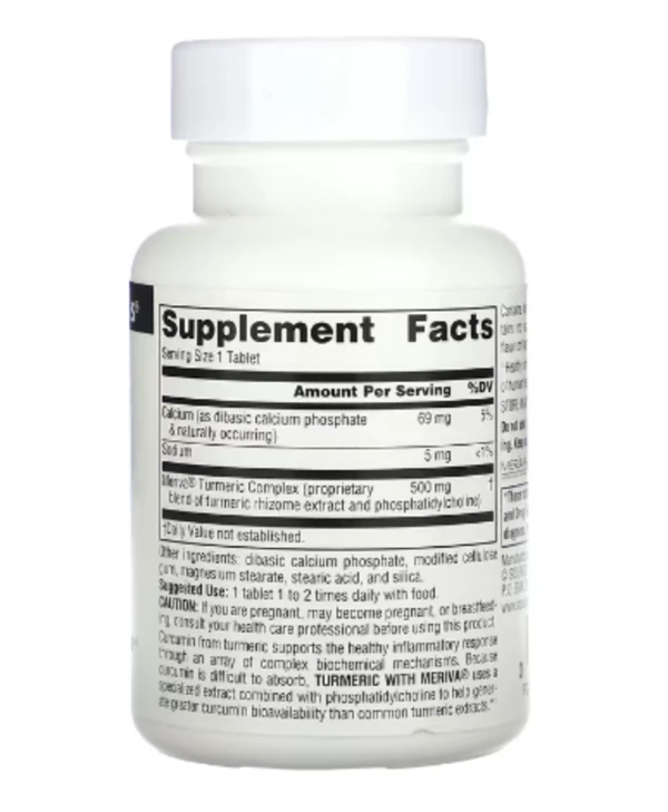 Source Naturals, Turmeric with Meriva, 500 mg, 30 Tablets
