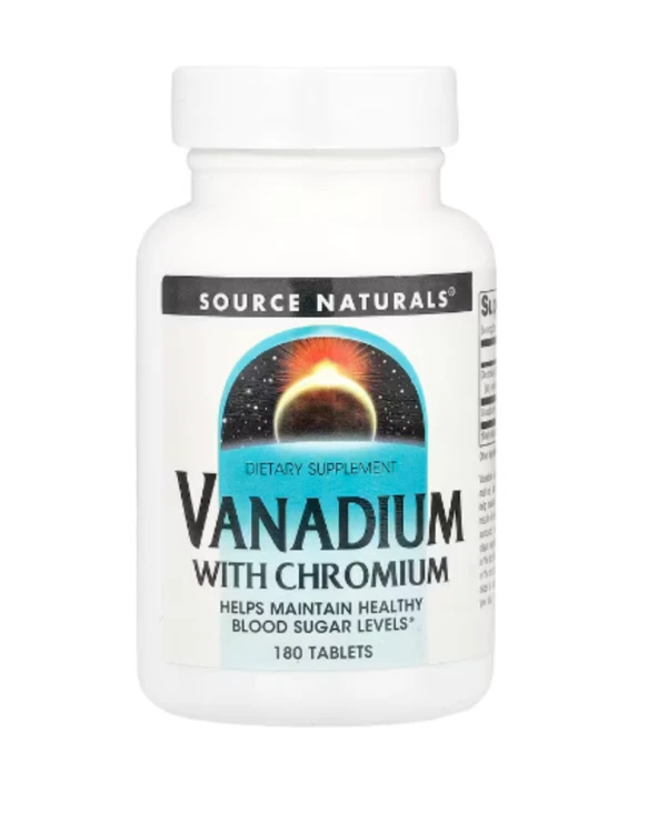 Source Naturals, Vanadium With Chromium, 180 Tablets
