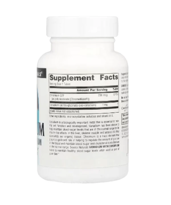 Source Naturals, Vanadium With Chromium, 180 Tablets