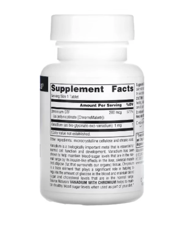 Source Naturals, Vanadium with Chromium, 90 Tablets