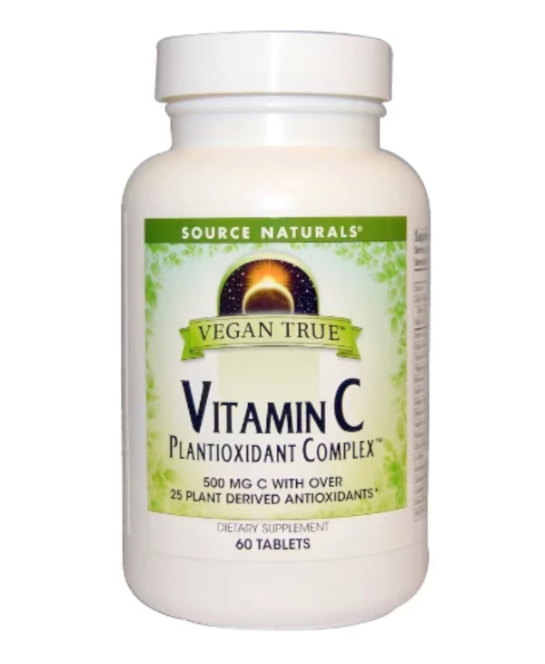 Source Naturals, Vegan True, Vitamin C, Plantioxidant Complex, 60 Tablets