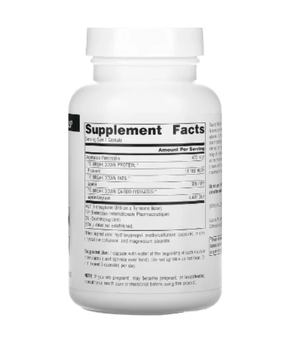 Source Naturals, Vegetarian Pancreatin, 475 mg, 120 Vegetarian Capsules