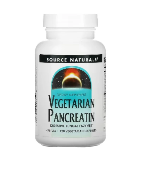 Source Naturals, Vegetarian Pancreatin, 475 mg, 120 Vegetarian Capsules