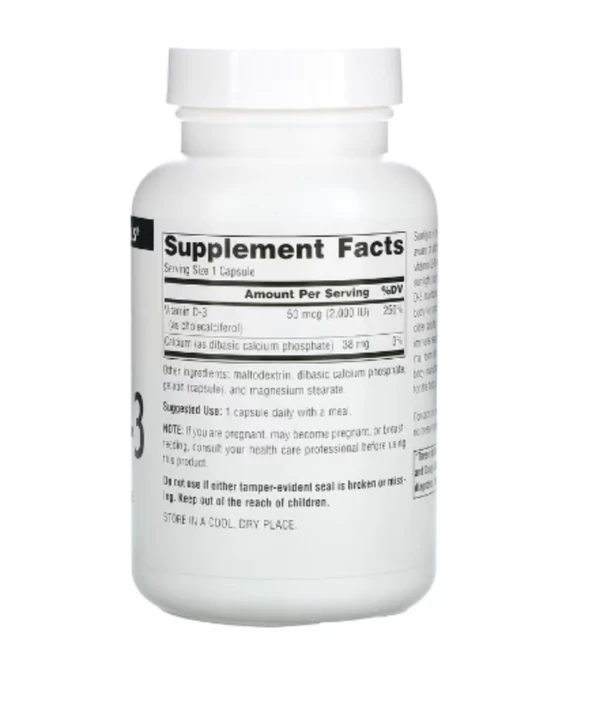 Source Naturals, Vitamin D-3, 50 mcg (2,000 IU), 200 Capsules