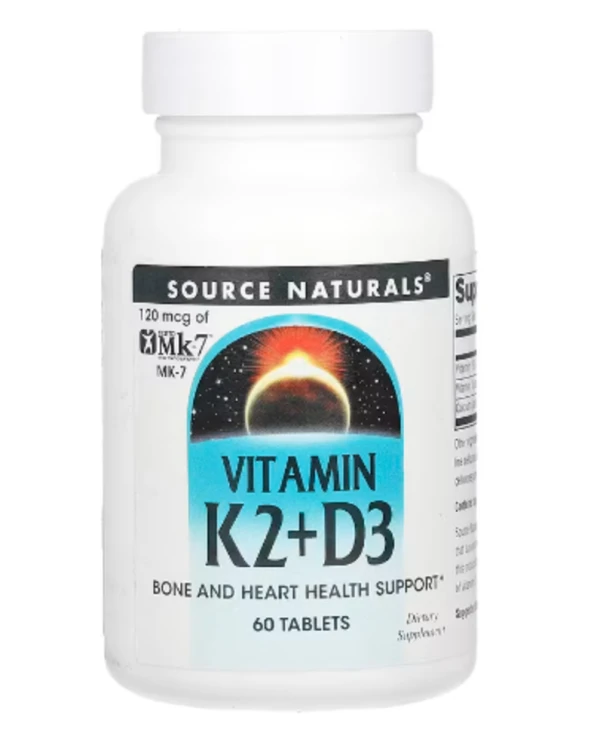 Source Naturals, Vitamin K2 + D3, 60 Tablets