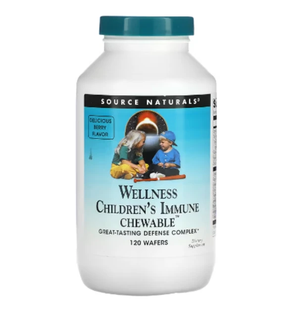 Source Naturals, Wellness Children's Immune Chewable, Berry , 120 Wafers