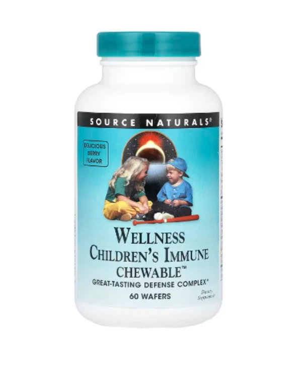 Source Naturals, Wellness Children's Immune Chewable™, Berry, 60 Wafers
