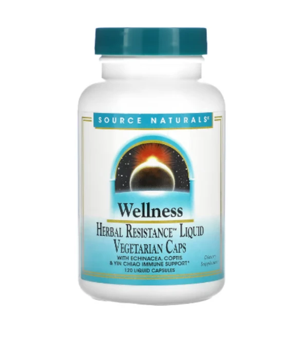 Source Naturals, Wellness Herbal Resistance Liquid, 120 Liquid Capsules