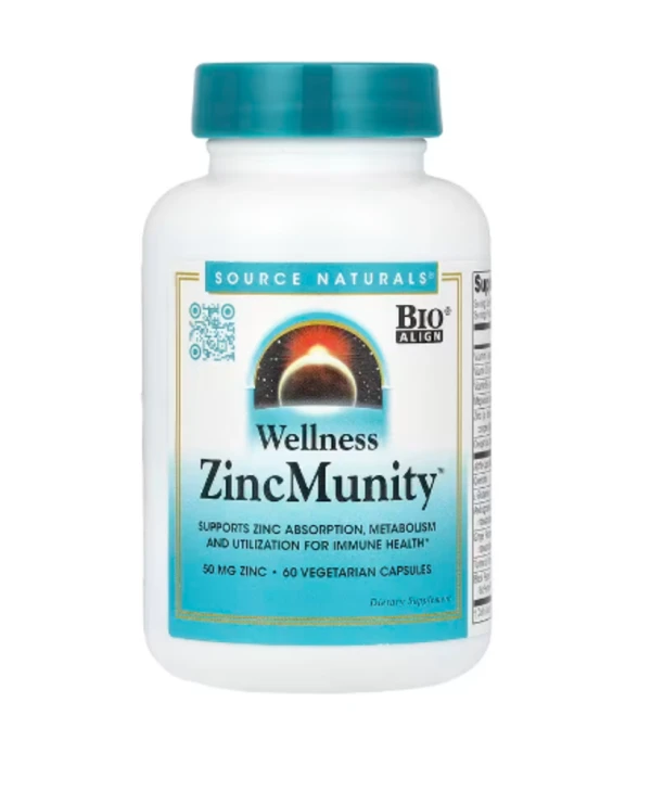 Source Naturals, Wellness ZincMunity™, 60 Vegetarian Capsules