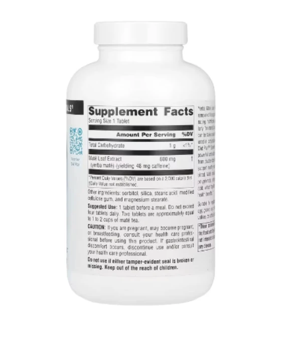 Source Naturals, Yerba Mate, 600 mg, 180 Tablets