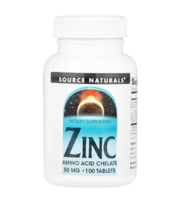 Source Naturals, Zinc, 50 mg, 100 Tablets