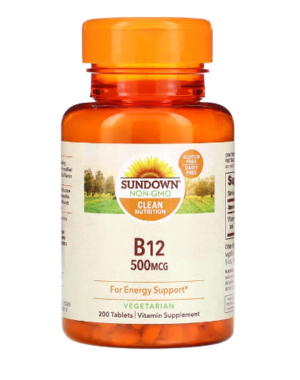 Sundown Naturals, B-12, 500 mcg, 200 Tablets