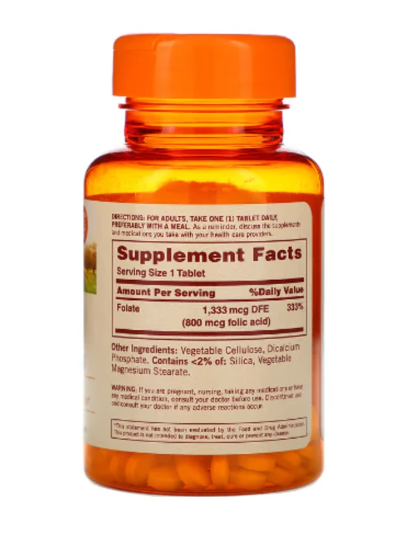 Sundown Naturals, Folate, 1,333 mcg DFE, 100 Tablets