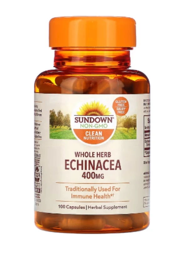 Sundown Naturals, Whole Herb Echinacea, 400 mg, 100 Capsules