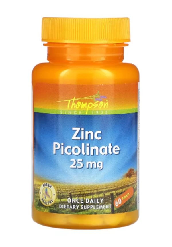 Thompson, Zinc Picolinate, 25 mg, 60 Tablets
