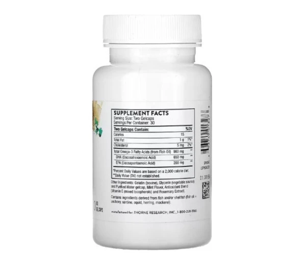 Thorne, Advanced DHA, 60 Gelcaps