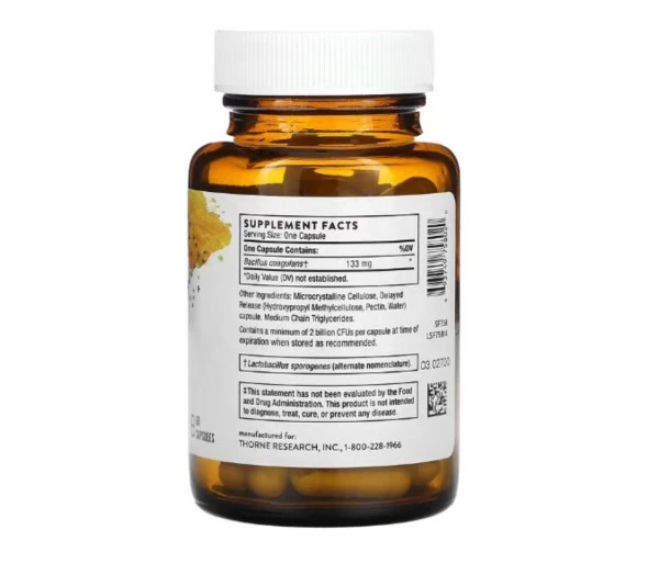 Thorne, Bacillus Coagulans, 60 Capsules
