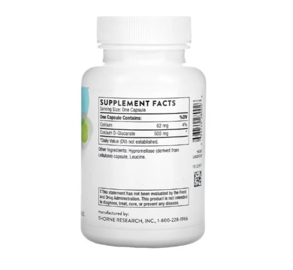 Thorne, Calcium D-Glucarate, 90 Capsules