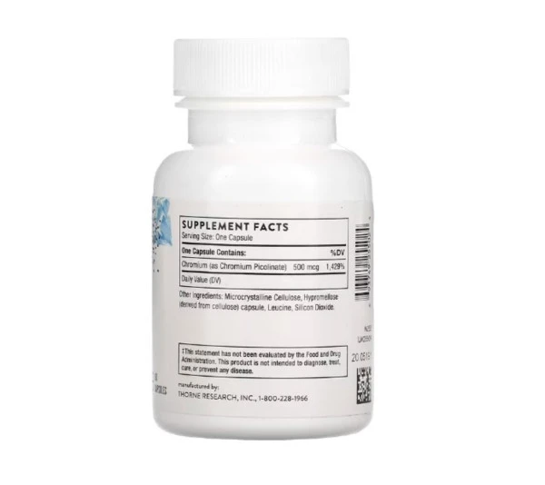 Thorne, Chromium Picolinate, 60 Capsules