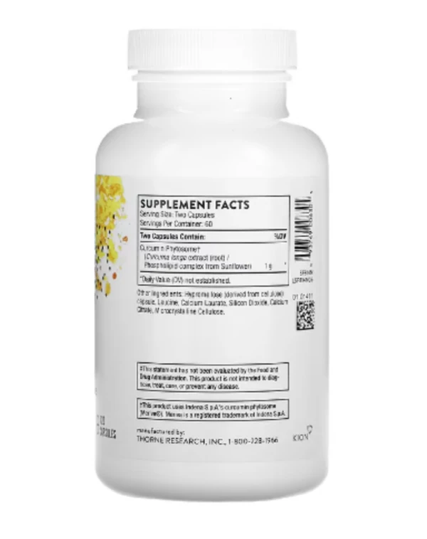 Thorne, Curcumin Phytosome, 1,000 mg, 120 Capsules