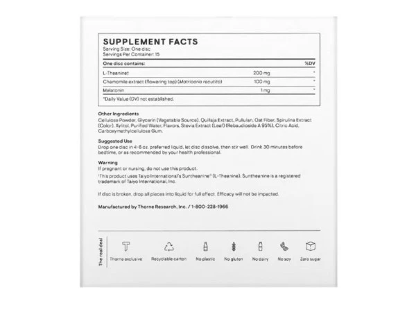 Thorne, Effusio, Sleep +, Wild Blueberry, 15 Nutrient Discs