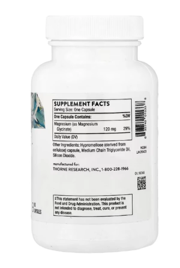 Thorne, Magnesium Glycinate, 90 Capsules