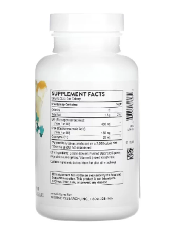 Thorne, Omega-3 with CoQ10, 90 Gelcaps