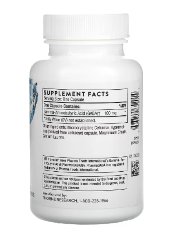 Thorne, PharmaGABA-100, 60 Capsules
