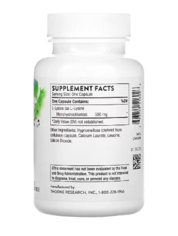 Thorne Research, L-Lysine, 60 Capsules