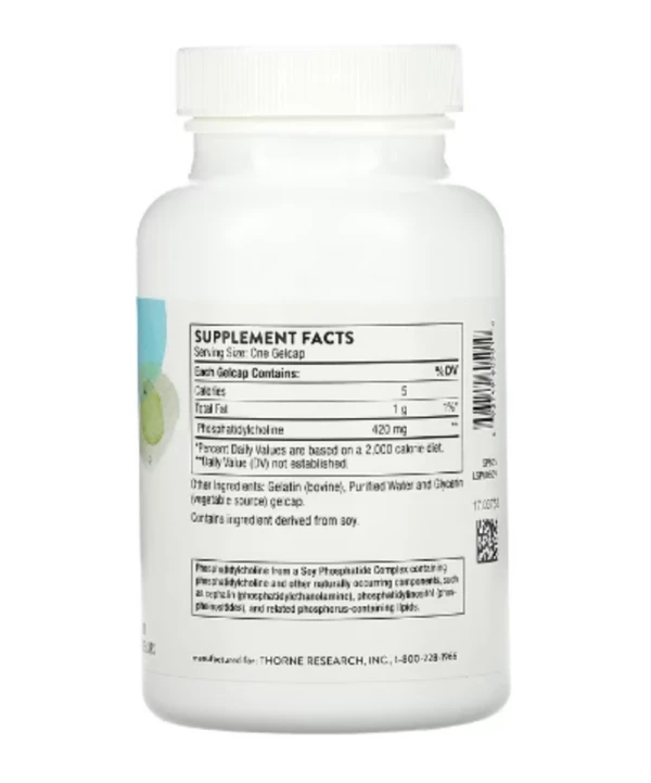Thorne Research, Phosphatidyl Choline, 60 Gelcaps