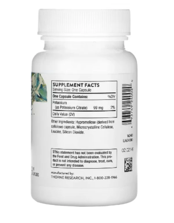 Thorne Research, Potassium Citrate, 90 Capsules