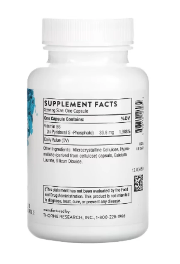 Thorne Research, Pyridoxal 5'-Phosphate, 180 Capsules